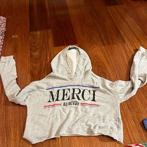 Cropped Paris Hooded Top